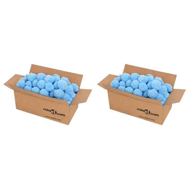 Zwembadfilterbolletjes antibacterieel 1400 g polyetheen blauw