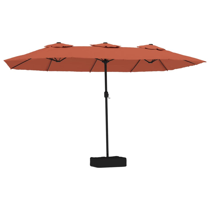 Parasol dubbel 449x245 cm terracottakleurig