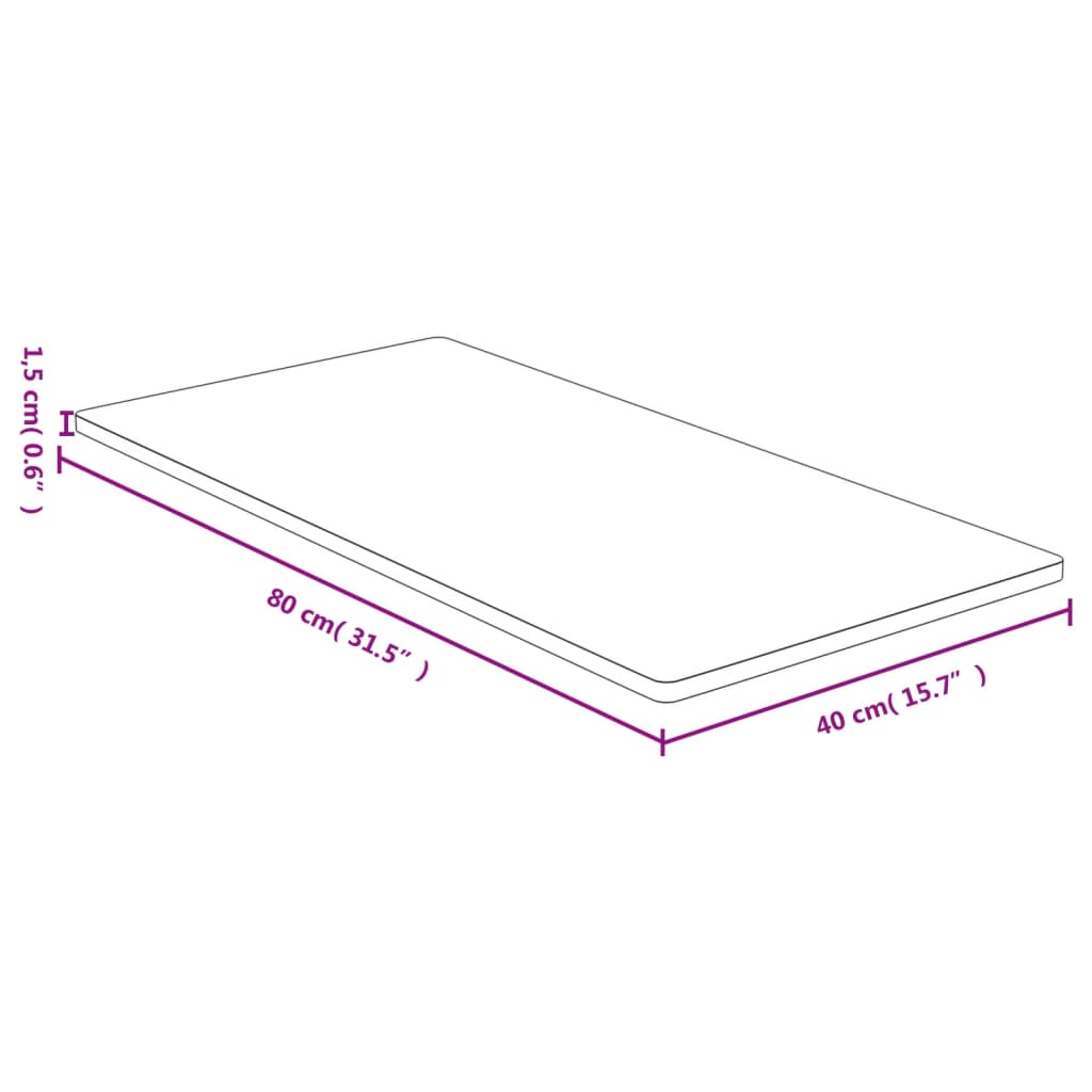 Tafelblad 40x80x1,5 cm bamboe