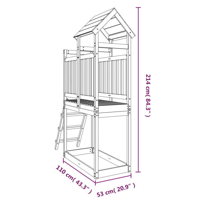 Speelhuis 53x110x214 cm geïmpregneerd grenenhout