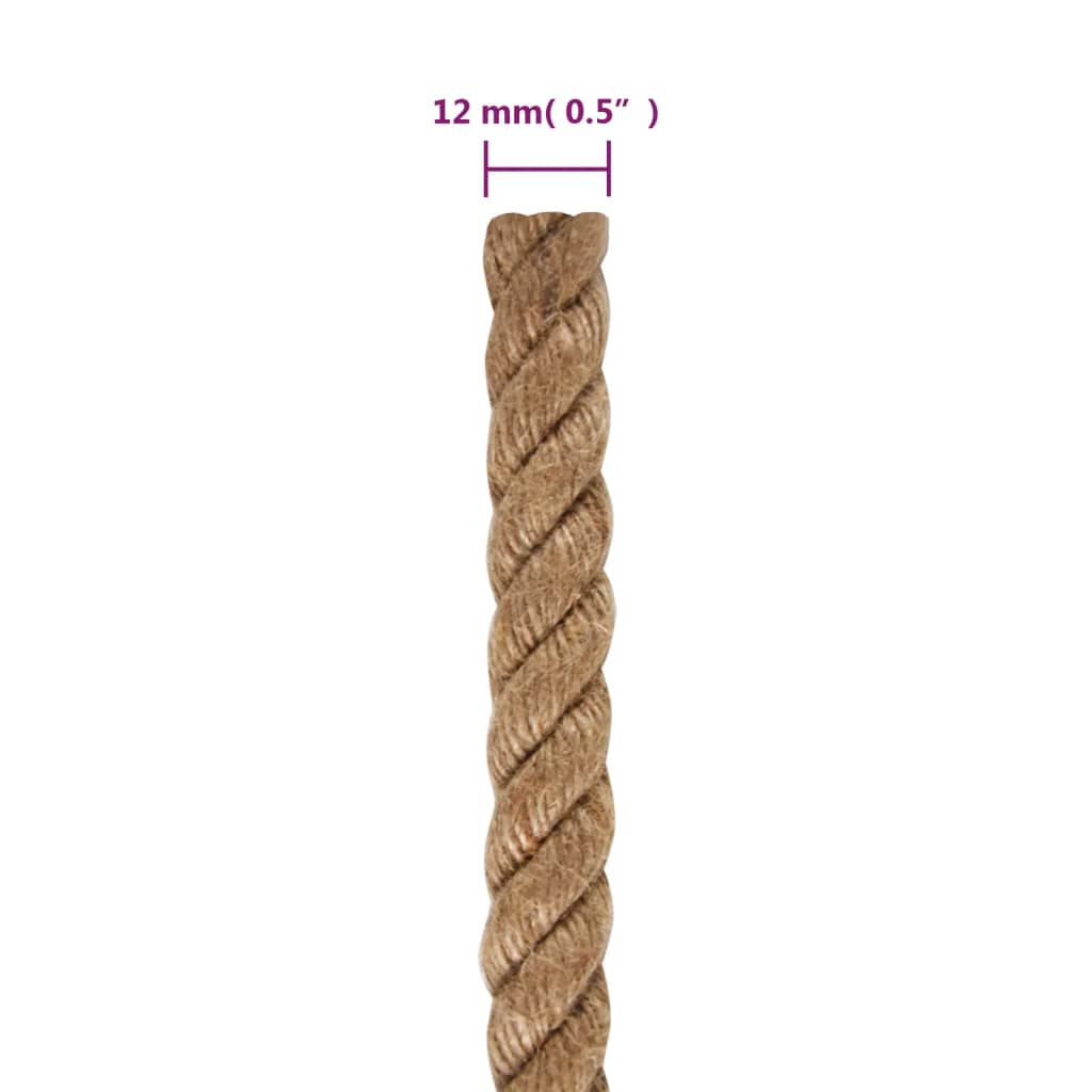 Touw 25 m lang 12 mm dik jute