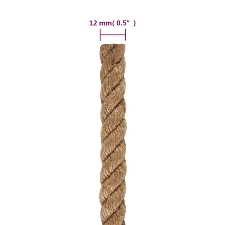 Touw 25 m lang 12 mm dik jute