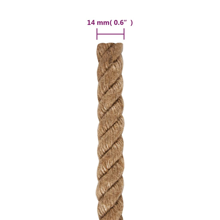 Touw 50 m lang 14 mm dik jute