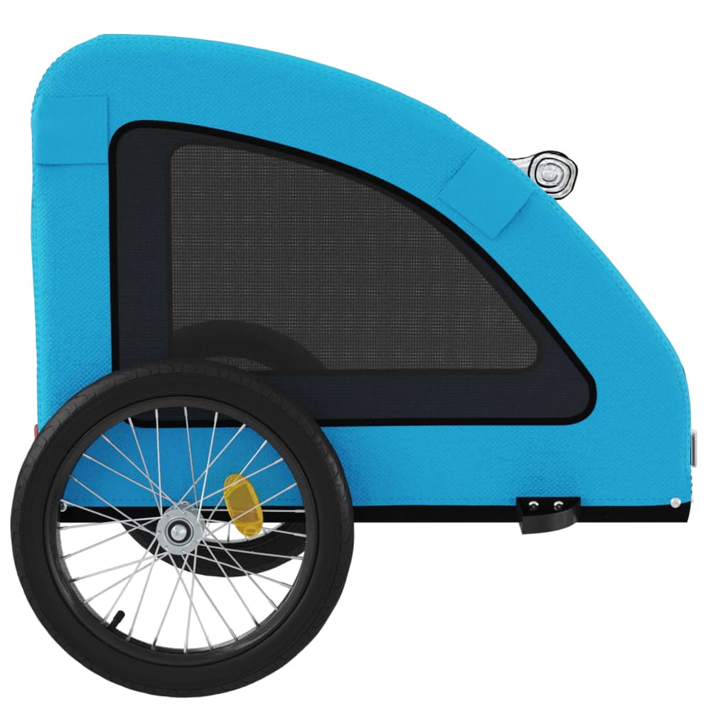 Hondenfietstrailer oxford stof en ijzer blauw