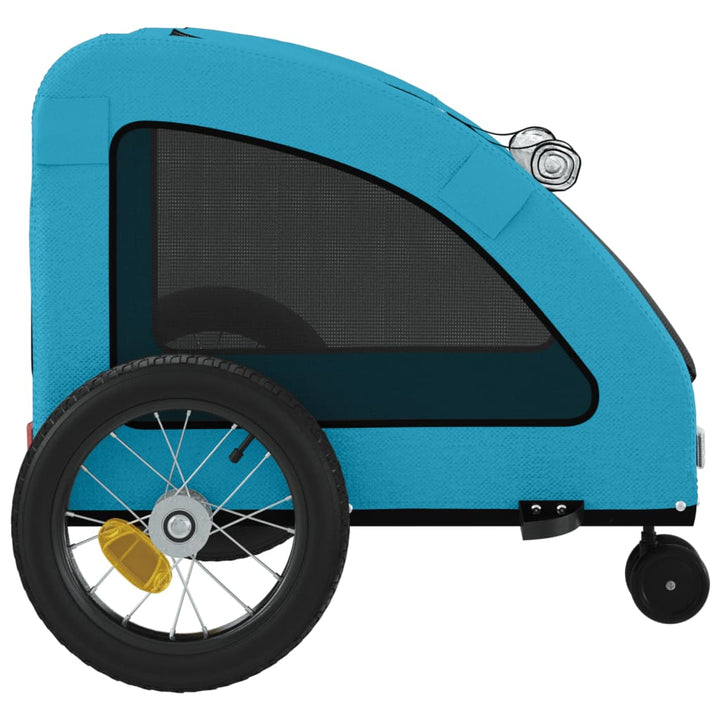 Hondenfietstrailer oxford stof en ijzer blauw