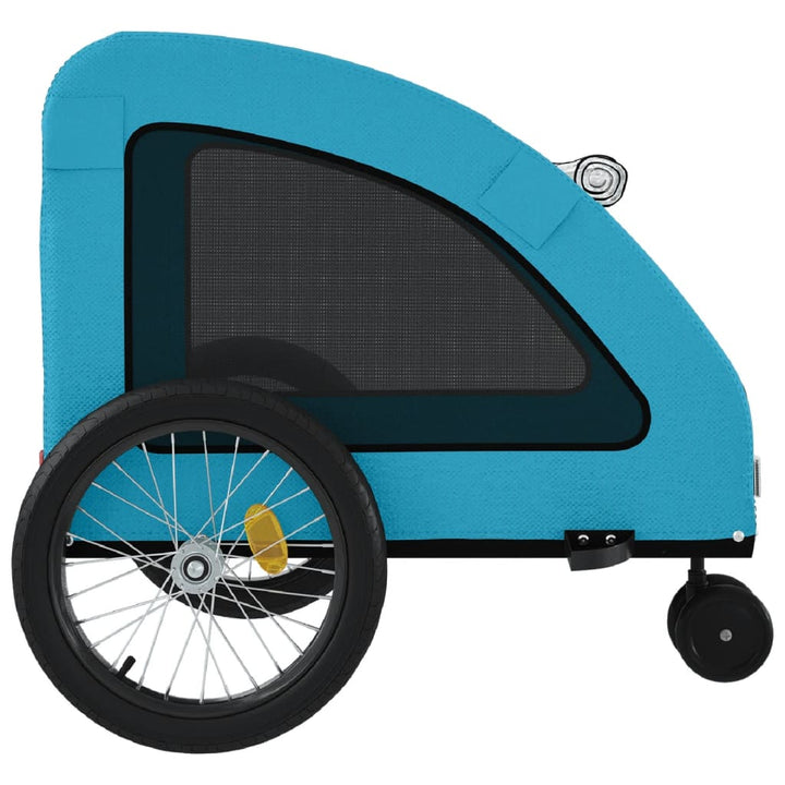 Hondenfietstrailer oxford stof en ijzer blauw