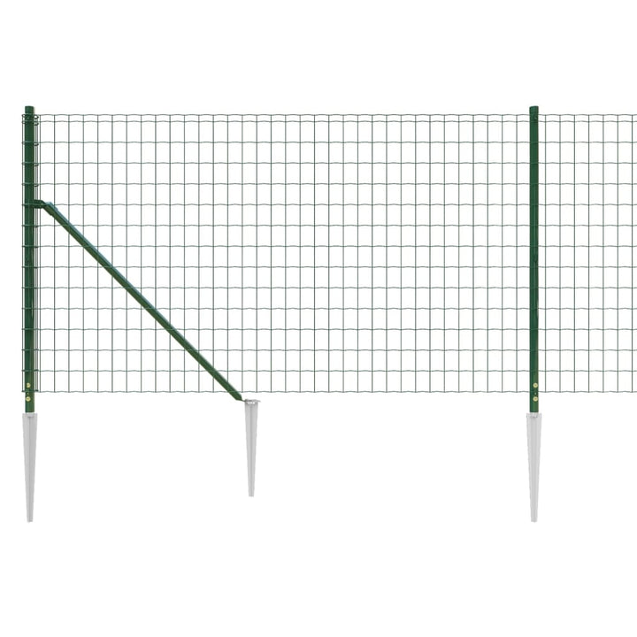 Draadgaashek met grondankers 0,8x10 m groen