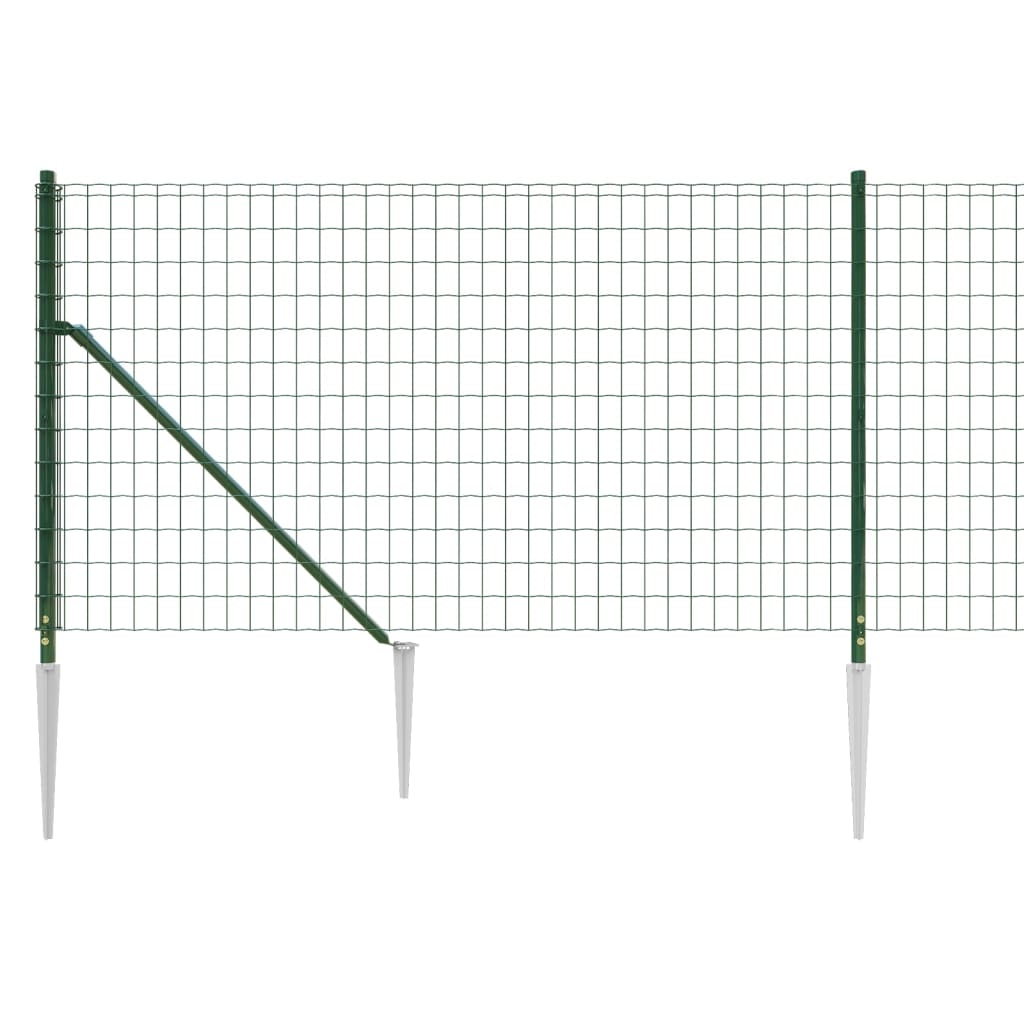 Draadgaashek met grondankers 1x10 m groen