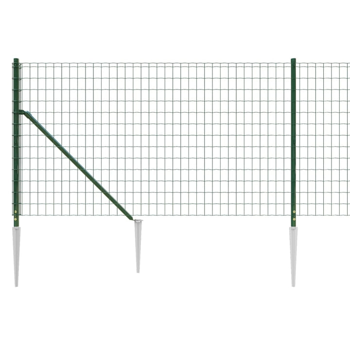 Draadgaashek met grondankers 1x10 m groen