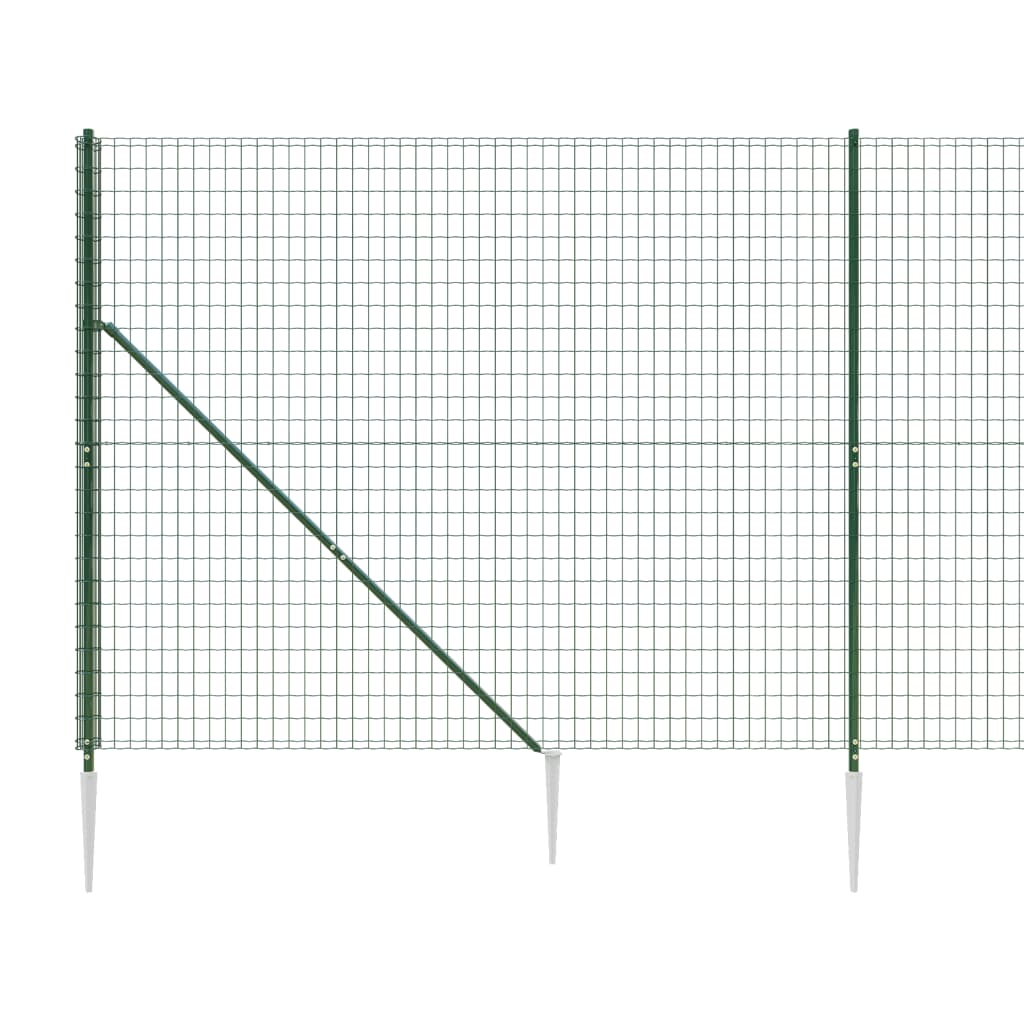 Draadgaashek met grondankers 2,2x10 m groen