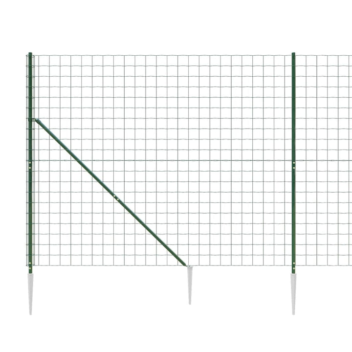 Draadgaashek met grondankers 1,6x10 m groen