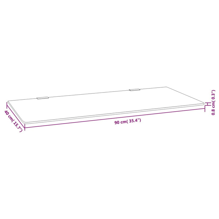 Urinoirschot wandgemonteerd 90x40 cm gehard glas zwart