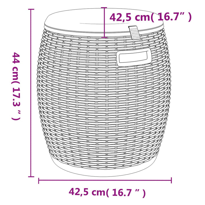 Tuinbox 4-in-1 polypropeen lichtbruin