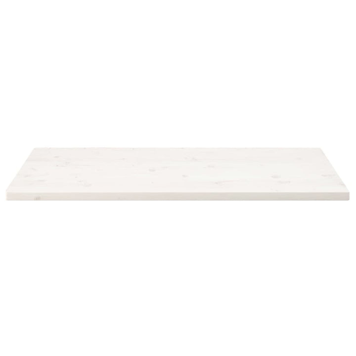 Tafelblad rechthoekig 100x50x2,5 cm massief grenenhout wit