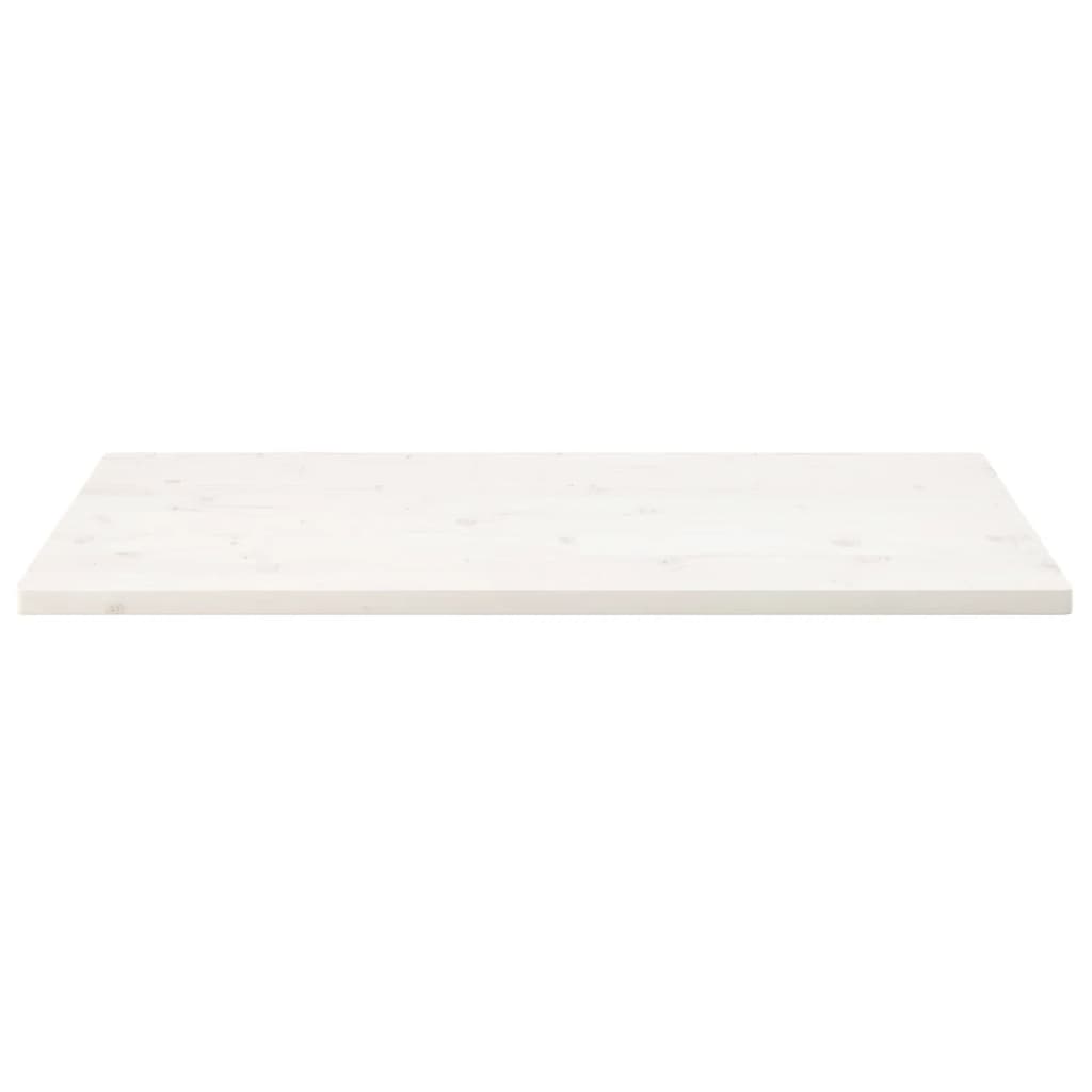 Tafelblad rechthoekig 110x60x2,5 cm massief grenenhout wit