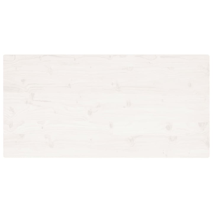 Tafelblad rechthoekig 110x60x2,5 cm massief grenenhout wit