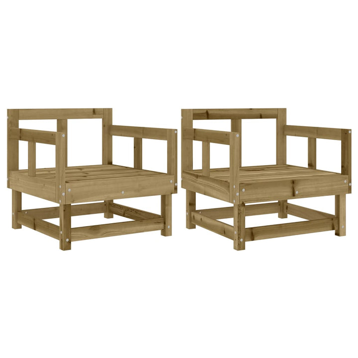 Tuinstoelen 2 st geïmpregneerd hout