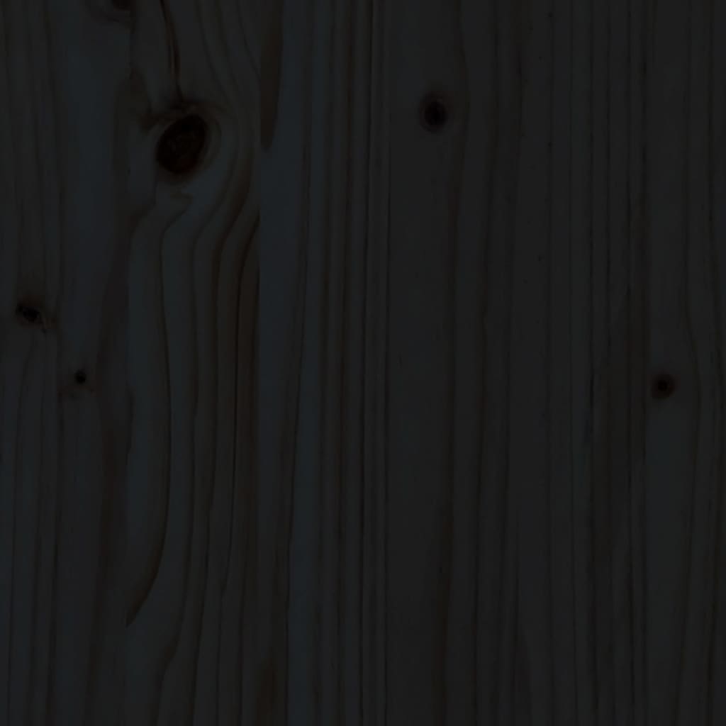 Tuinvoetenbank massief grenenhout zwart