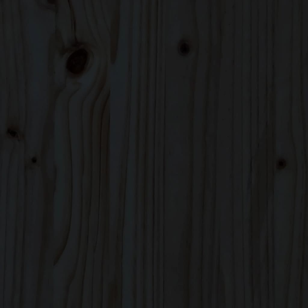 Tuinvoetenbank 120x80 cm massief grenenhout zwart