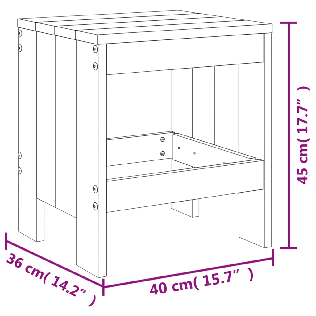 Tuinkrukken 2 st 40x36x45 cm massief grenenhout