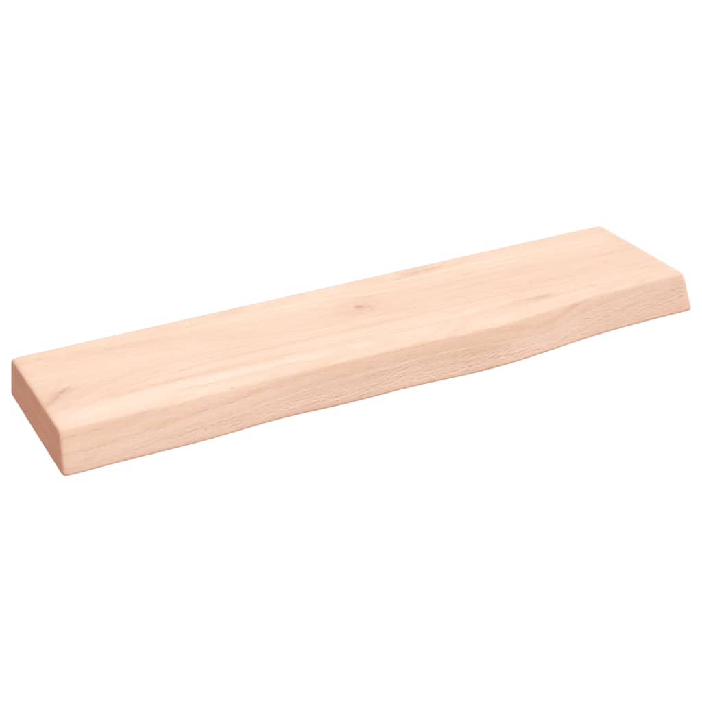 Wandschap 40x10x2 cm onbehandeld massief eikenhout