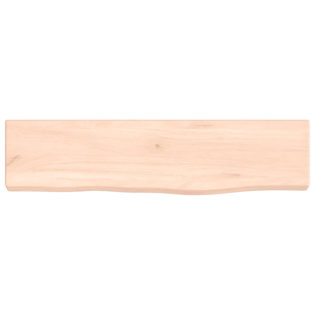 Wandschap 40x10x2 cm onbehandeld massief eikenhout