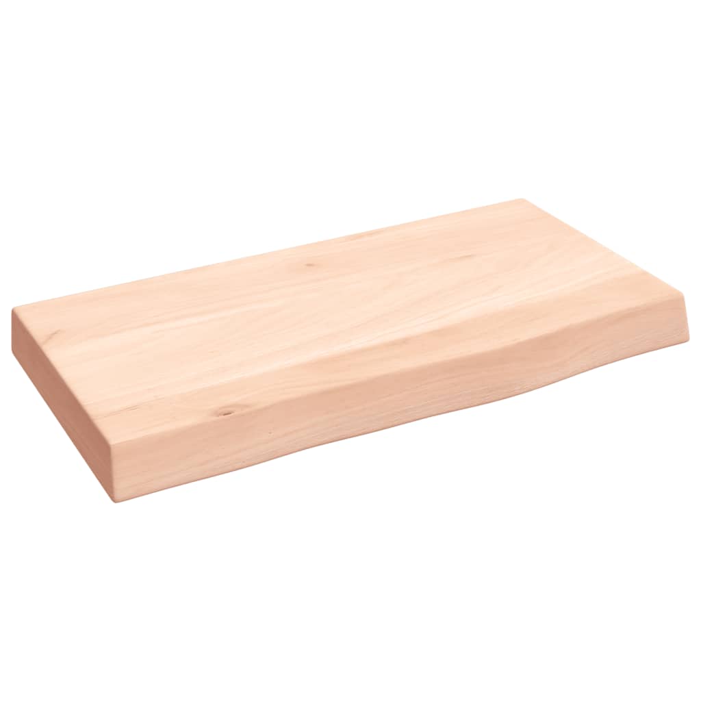 Wandschap 40x20x4 cm onbehandeld massief eikenhout