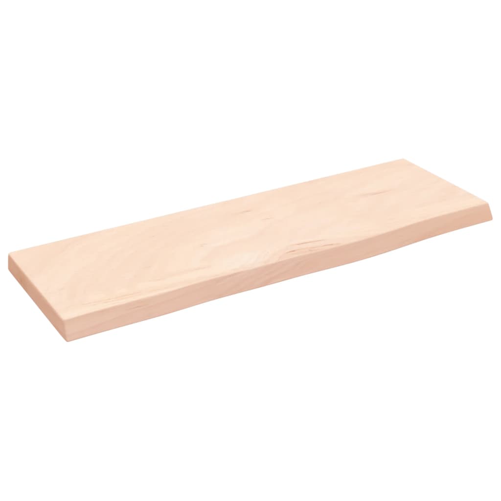 Wandschap 60x20x2 cm onbehandeld massief eikenhout