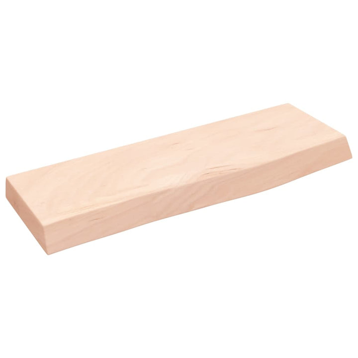 Wandschap 60x20x4 cm onbehandeld massief eikenhout