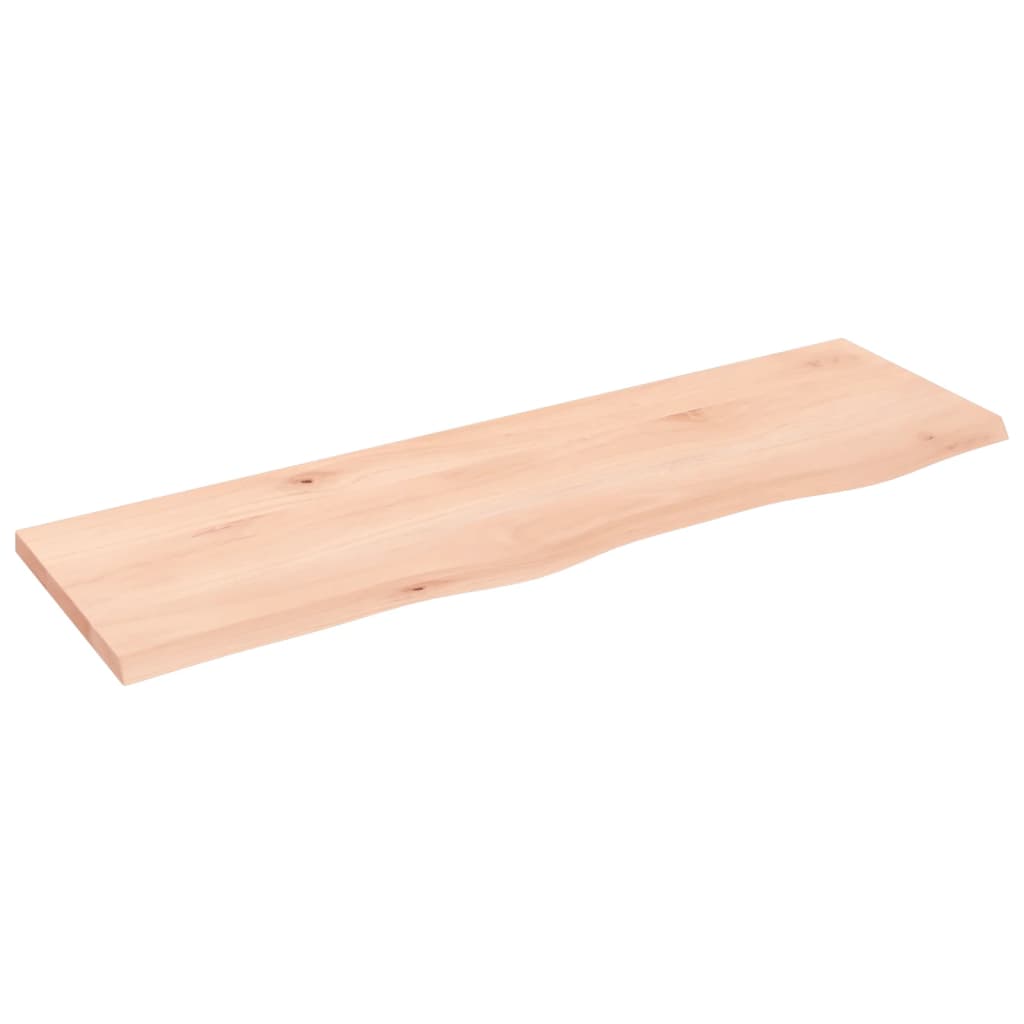 Wandschap 100x30x2 cm onbehandeld massief eikenhout