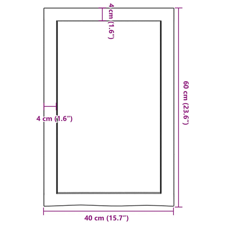 vidaXL Wandschap 40x60x6 cm behandeld massief eikenhout lichtbruin