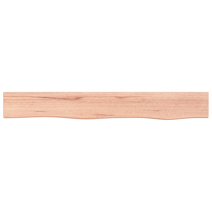 Wandschap 80x10x2 cm behandeld massief eikenhout lichtbruin