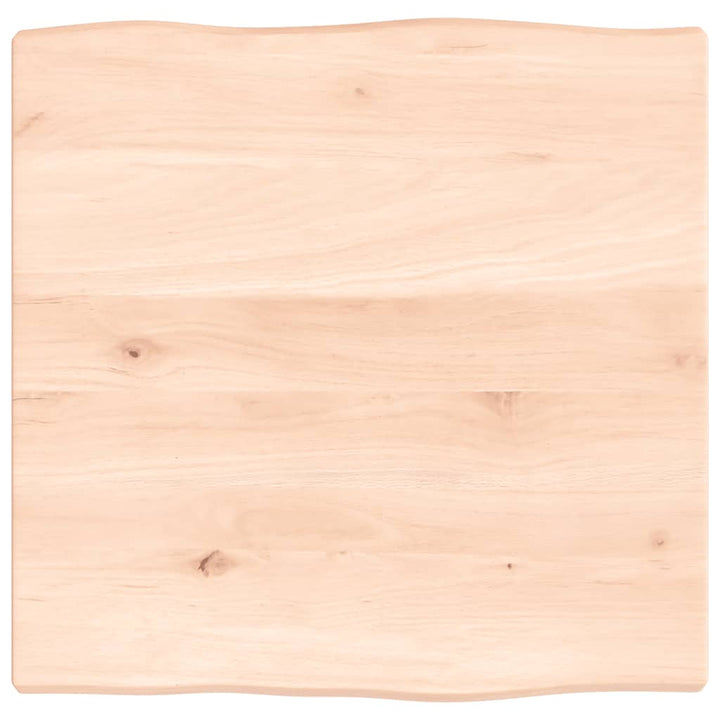 Tafelblad natuurlijke rand 40x40x2 cm massief eikenhout