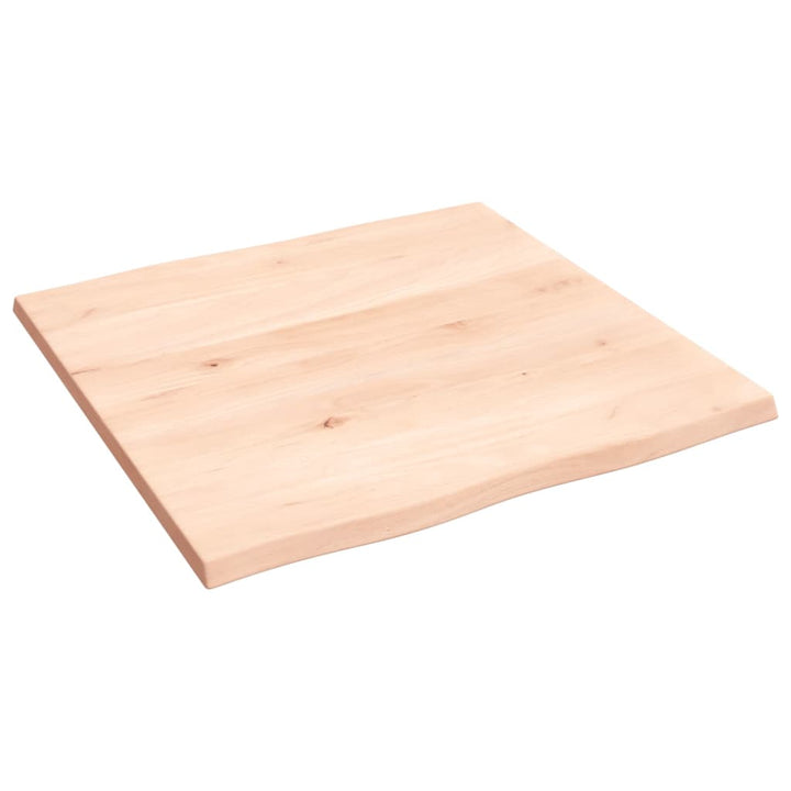 Tafelblad natuurlijke rand 60x60x2 cm massief eikenhout