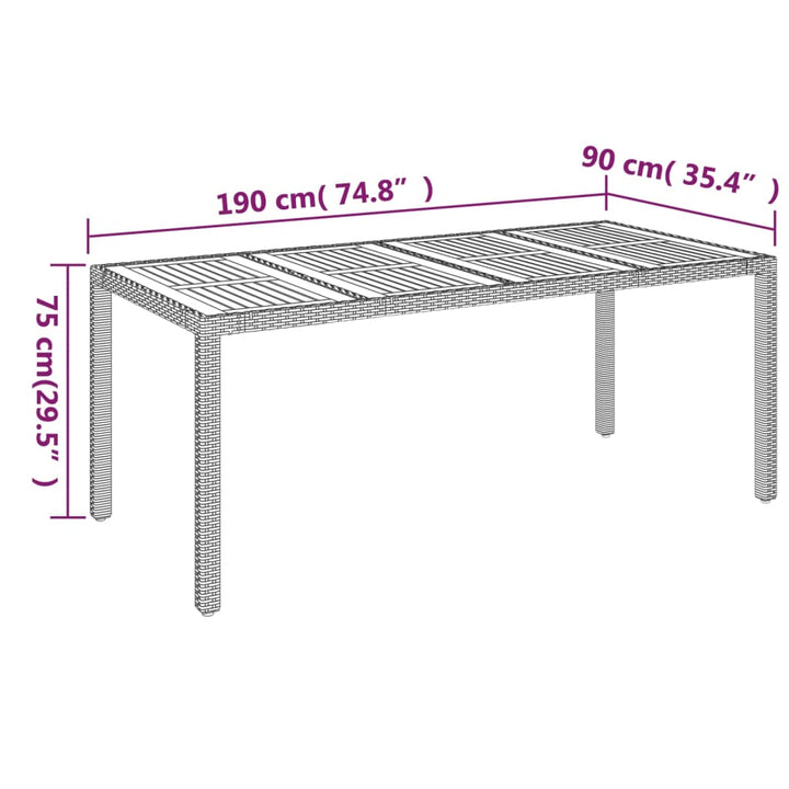 7-delige Tuinset met kussens poly rattan grijs