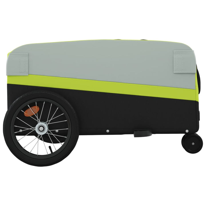 Fietstrailer 45 kg ijzer zwart en groen