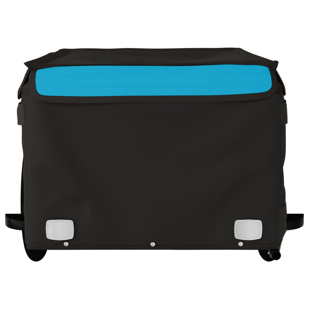 Fietstrailer 45 kg ijzer zwart en blauw