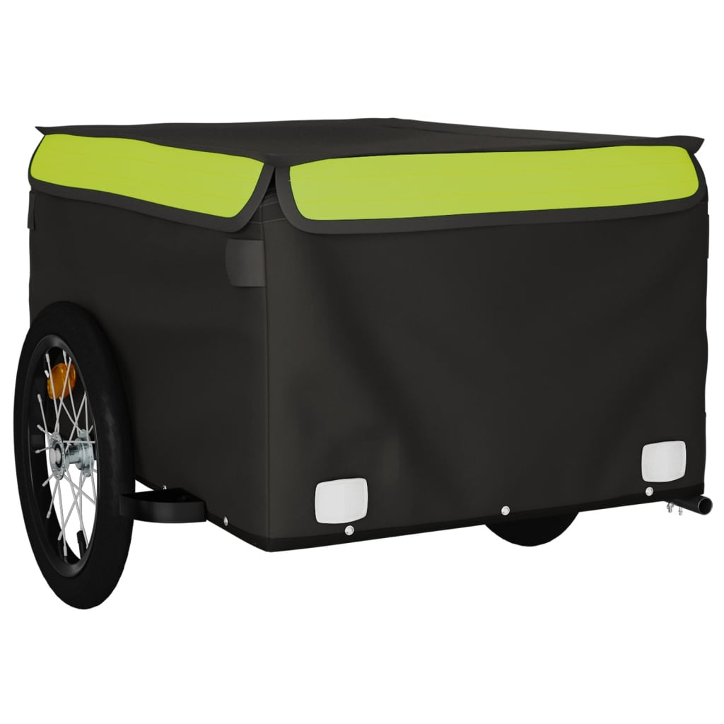 Fietstrailer 45 kg ijzer zwart en groen