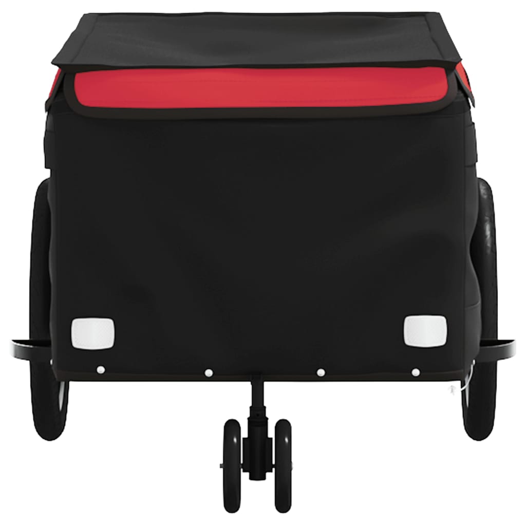 Fietstrailer 30 kg ijzer zwart en rood