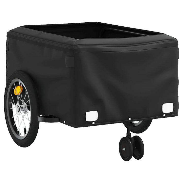 Fietstrailer 45 kg ijzer zwart en grijs