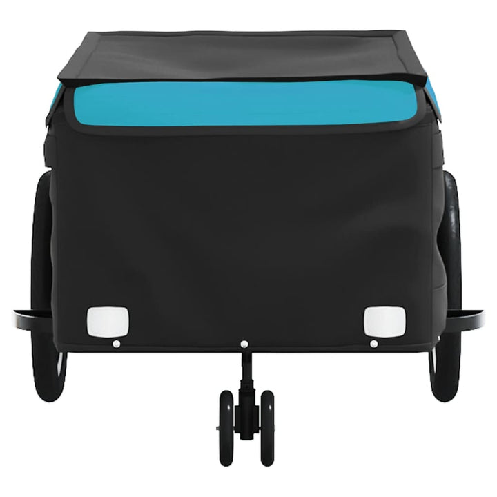 Fietstrailer 45 kg ijzer zwart en blauw