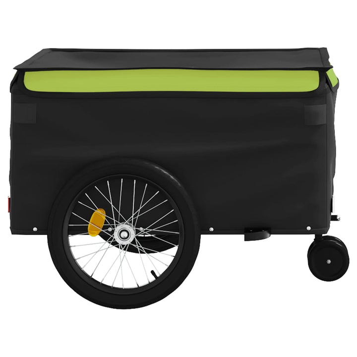 Fietstrailer 45 kg ijzer zwart en groen