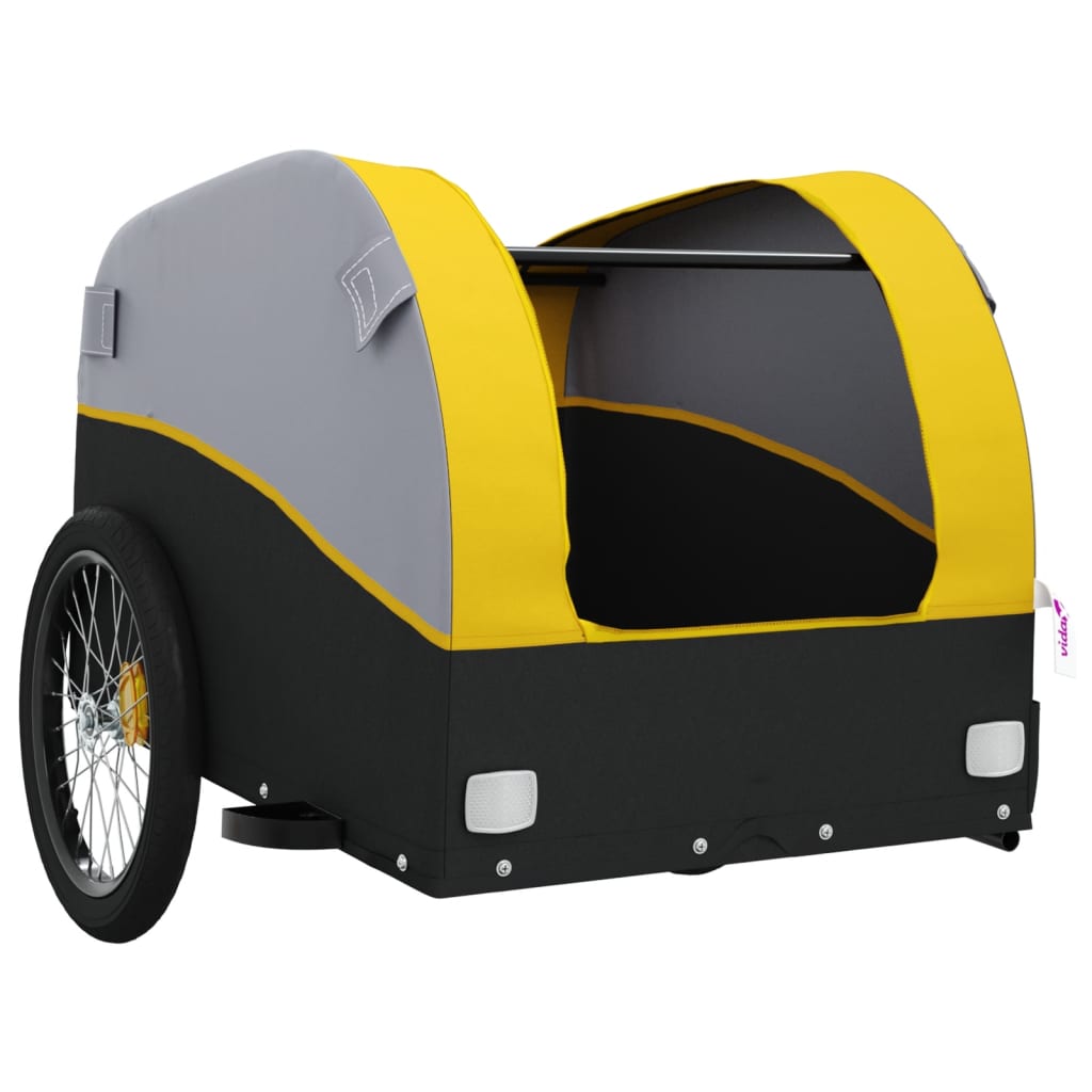 Fietstrailer 30 kg ijzer zwart en geel