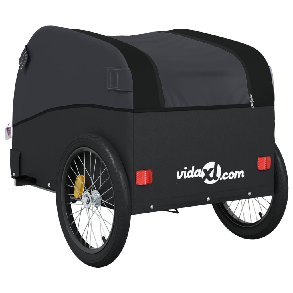 Fietstrailer 30 kg ijzer zwart