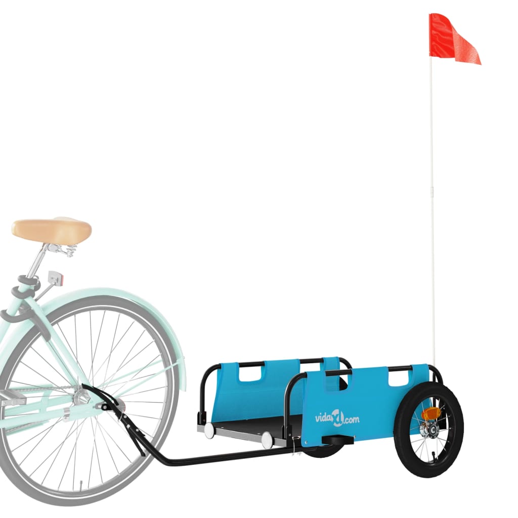 Fietstrailer oxford stof en ijzer blauw