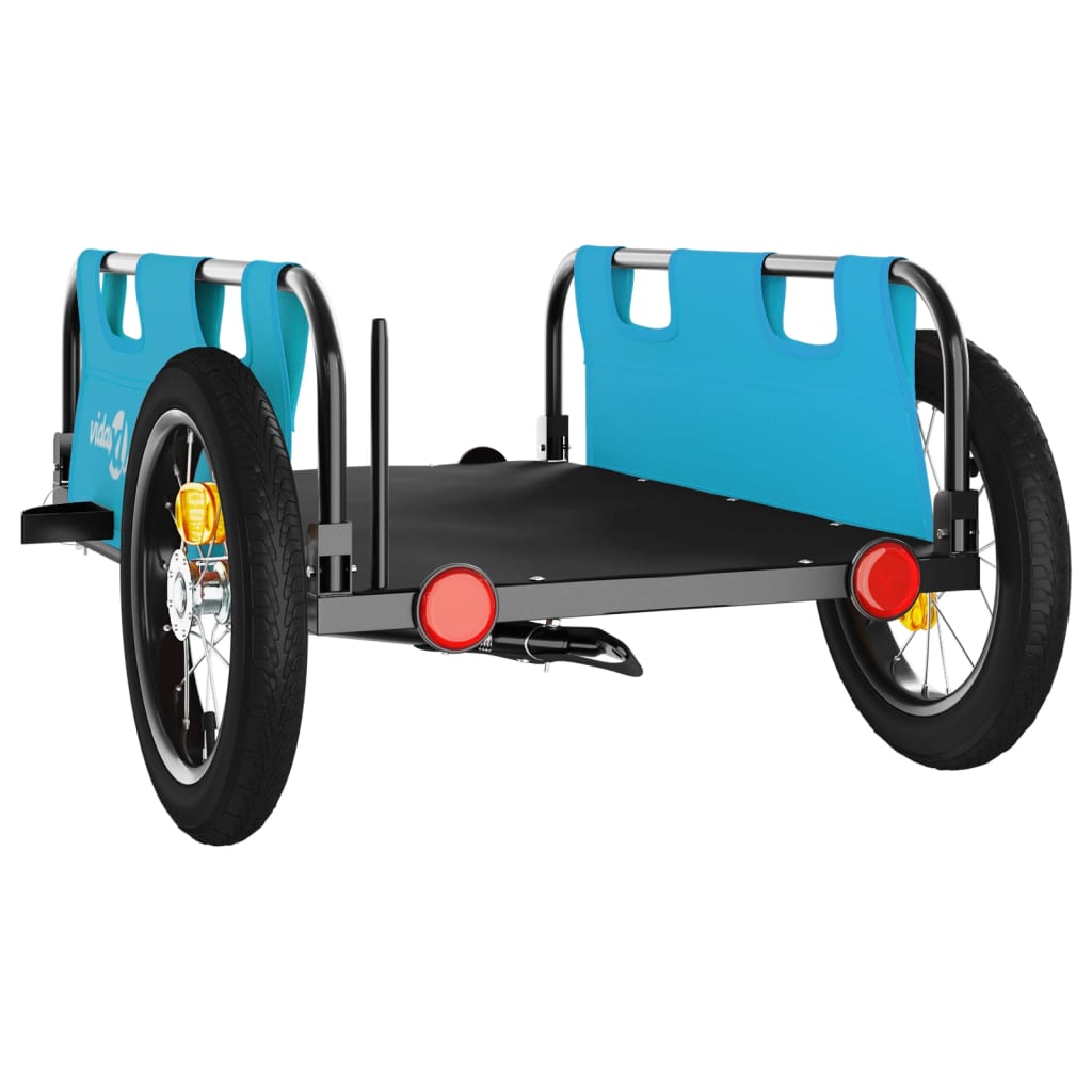 Fietstrailer oxford stof en ijzer blauw