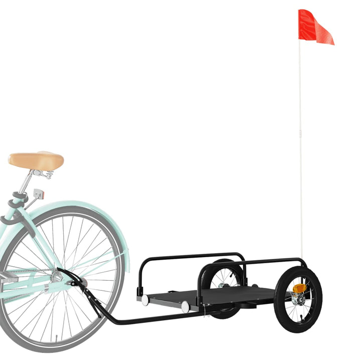 Fietstrailer 122x53x31 cm ijzer zwart