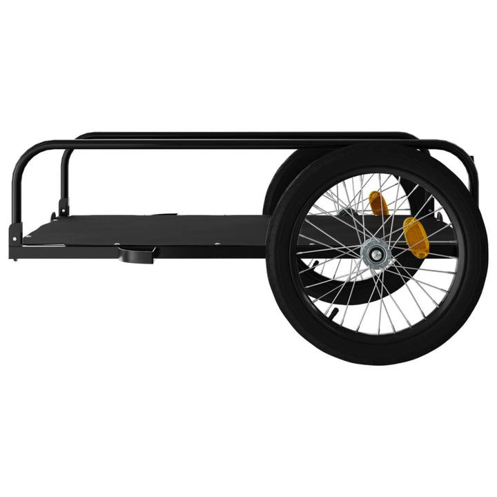 Fietstrailer 135x70x37 cm ijzer zwart