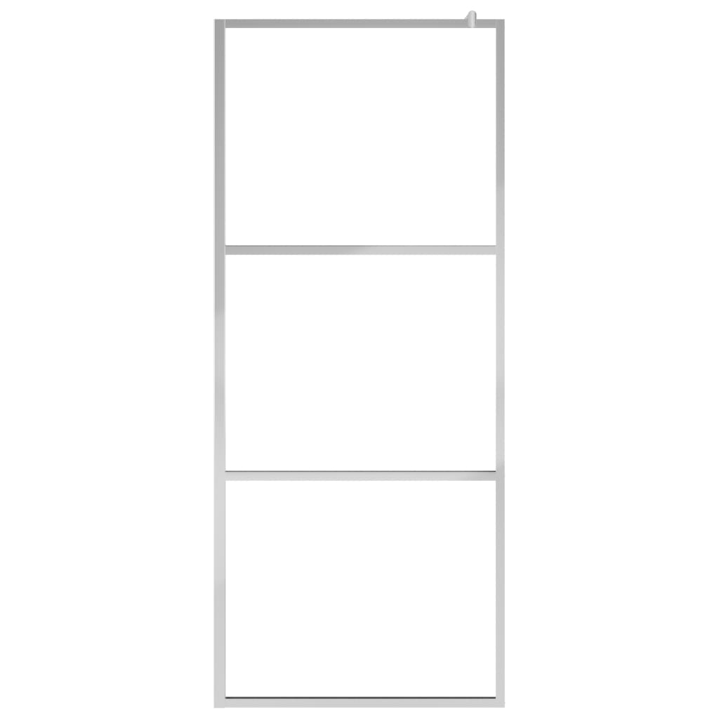 Inloopdouchewand met schap 80x195 cm ESG-glas aluminium chroom