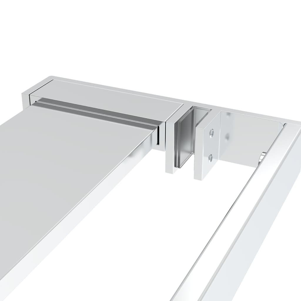 Inloopdouchewand met schap 80x195 cm ESG-glas aluminium chroom